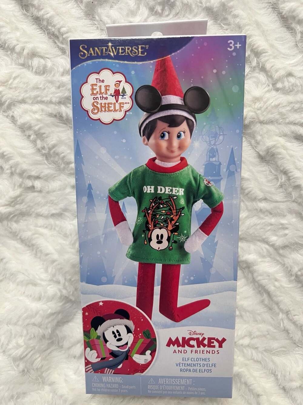 NIB The Elf on the Shelf Disney Mickey and Friends Oh Deer Tee Set